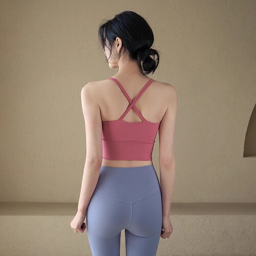 Sports Bra for Women - Summer Beauty Back Support Yoga Top - Seamless One-Piece Pilates Training Shock Absorbing Fitness Bra