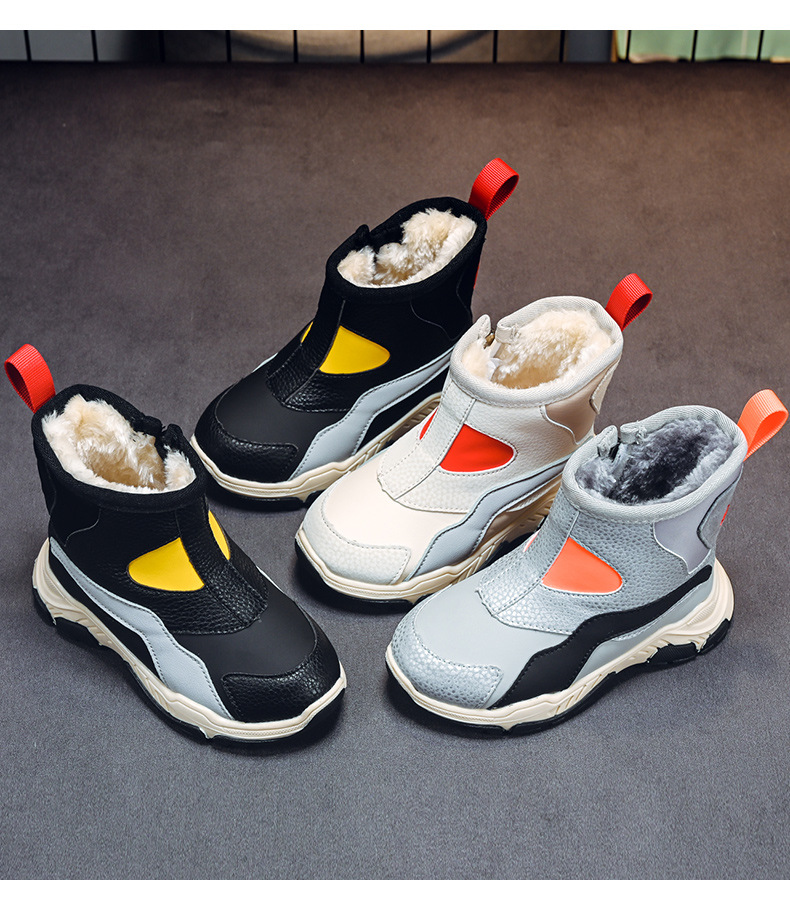 Scarpe per bambini nuove da uomo invernali 2023 per bambini, stivali da neve per ragazze, scarpe di cotone spesse e morbide_voghion.com