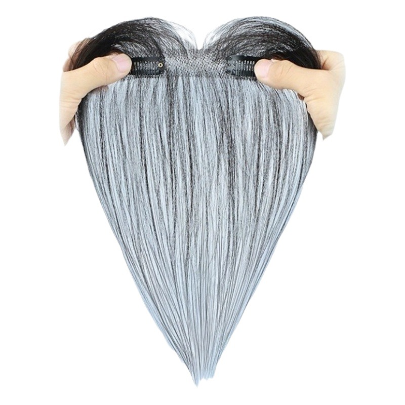 Internet celebridad pelo fetal Bangs peluca cabeza femenina cabello artificial sin costuras parche de rayita ligera frente natural bloque de reemplazo de cabello