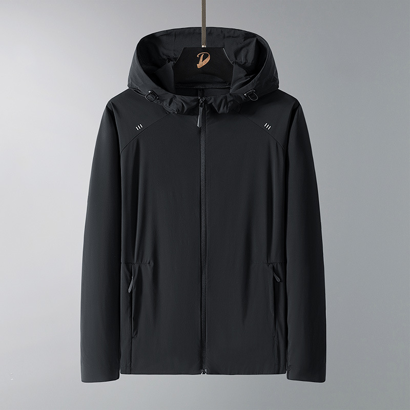 Skin Clothing Men's Breathable Ultra-thin Outdoor Fishing UV Protection Fatty Jacket Ice Silk Plus Large Size Sun Protection Clothing