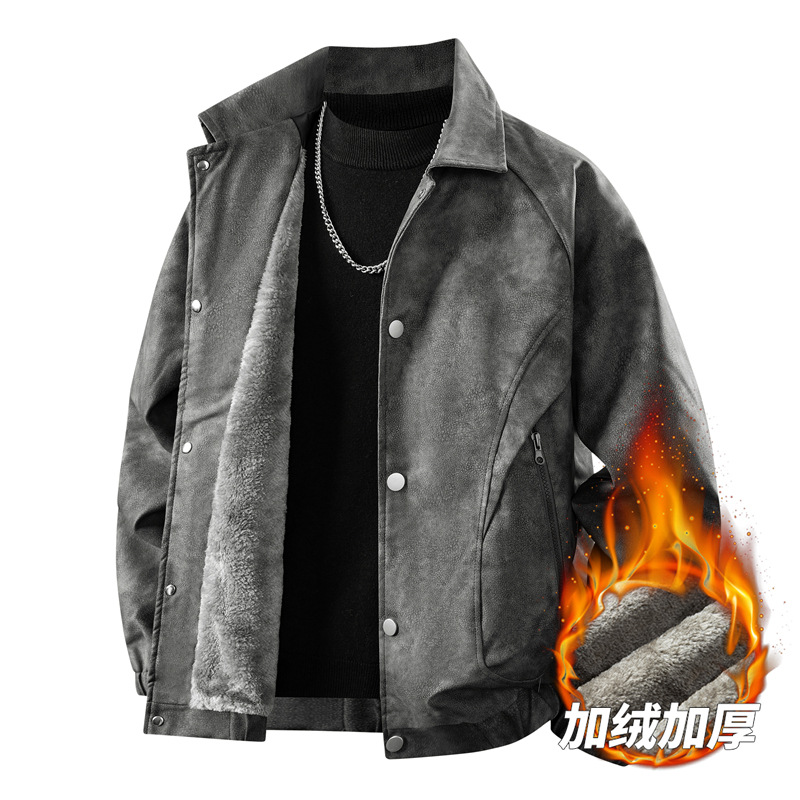 Añadir algodón grueso hombre otoño invierno americano chaqueta vintage locomotora hombre nuevo abrigo de algodón extra grande suelto