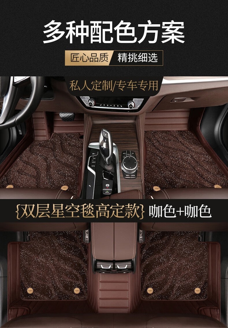 Suitable for Audi Q4 foot pad Starry Sky carpet fully enclosed car modified interior double-layer main driving [Starry Sky