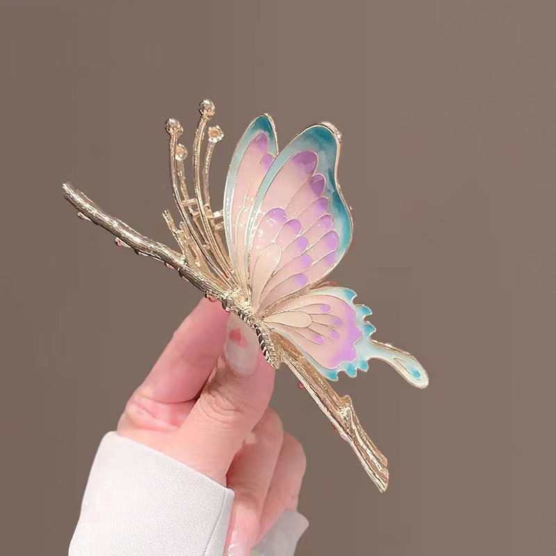 Women's Chinoiserie Butterfly Alloy Hair Claws display picture 5