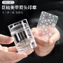印花双头带盖指甲印章