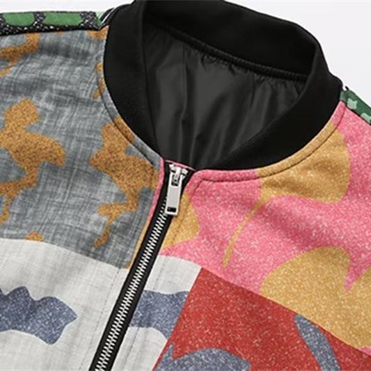 Damenbekleidung 2024 Sommer neuer Stil kontrastierende kurze Freizeitjacke_voghion.com