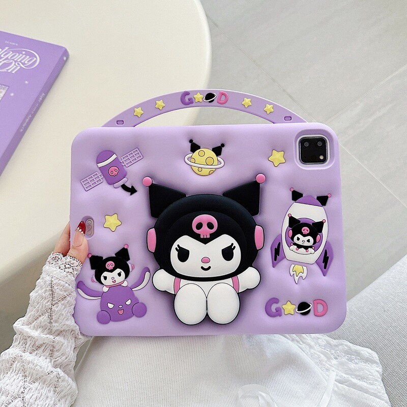 Cross-Border Redmi Pad2 Cartoon Tablet Protective Case Stand Kuromi Ipad11 Retractable Suitable for Samsung A9 Silicone