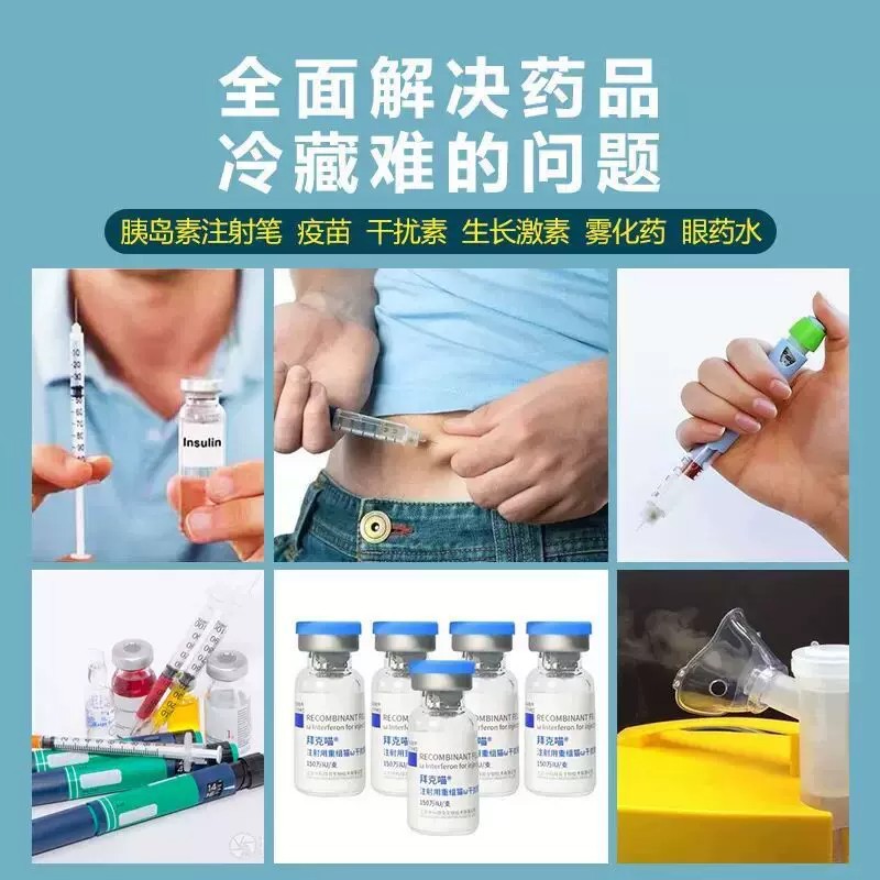 Portable Insulin Refrigeration Box for Car and Home Use, Rechargeable, Large Capacity, Dedicated Medicine Refrigeration Box for Travel