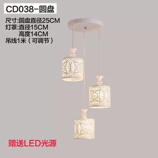 Araña de comedor, barra de bar simple moderna de tres cabezas, mesa de comedor creativa, dormitorio, personalidad, sala de estar, comedor, iluminación nórdica atmosférica