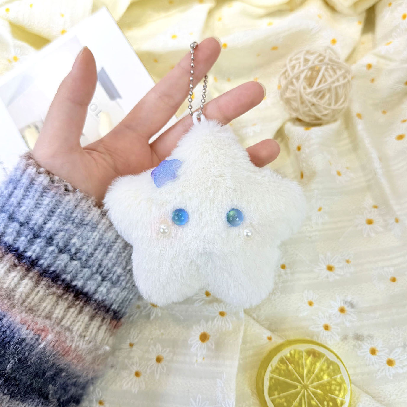 White-Starfish Plush [Bead Chain Style]