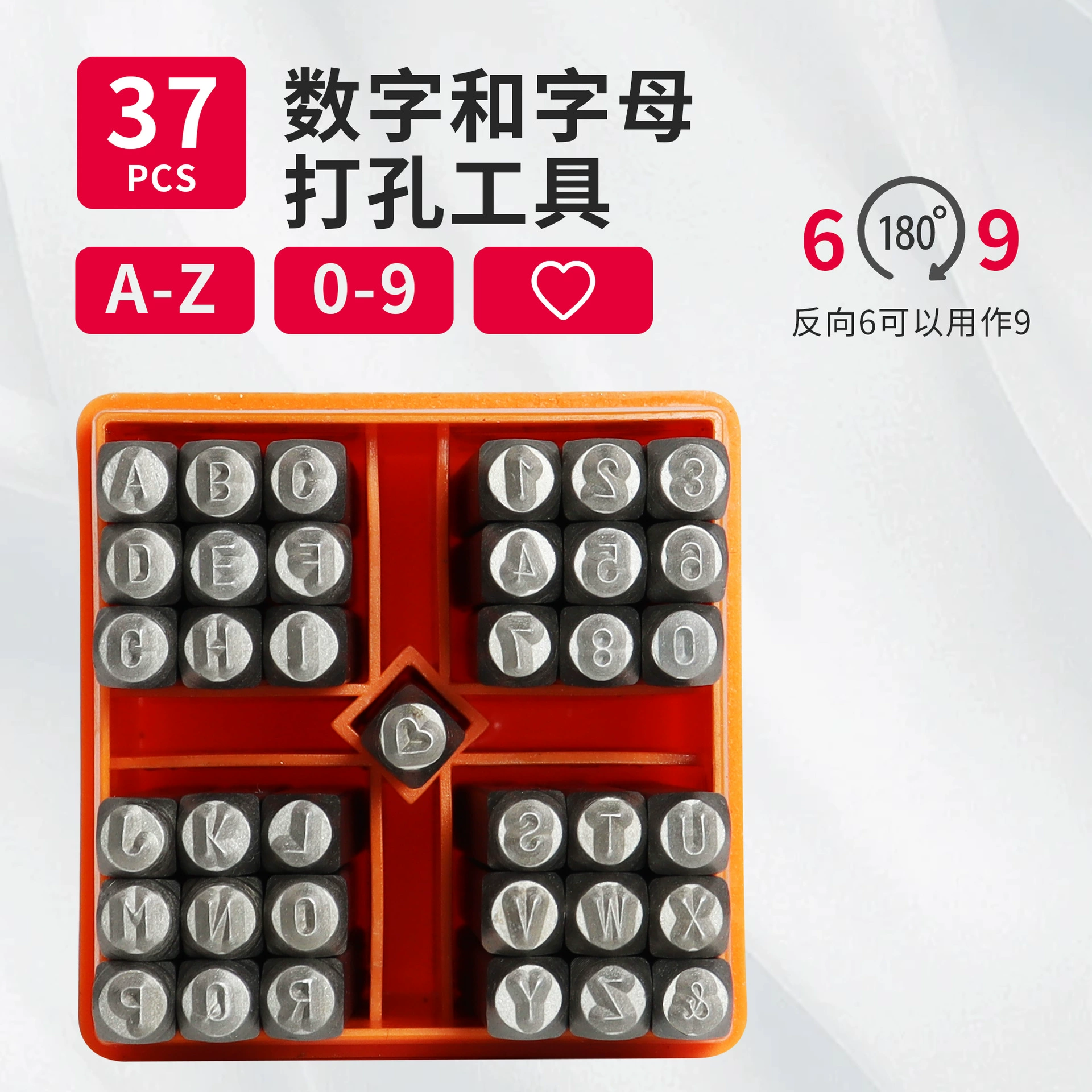 37шт Уход Номер Азбука Чонга Сталь Раздел 3mm Номера печати Diyin DIY Кожа резьба инструмент