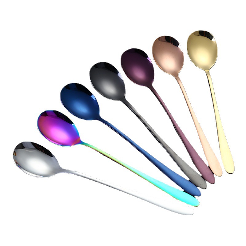 304 cucharas de acero inoxidable tenedor de estilo coreano, cubiertos de comida occidental, cocina de grano de alimentos, pequeño ayudante