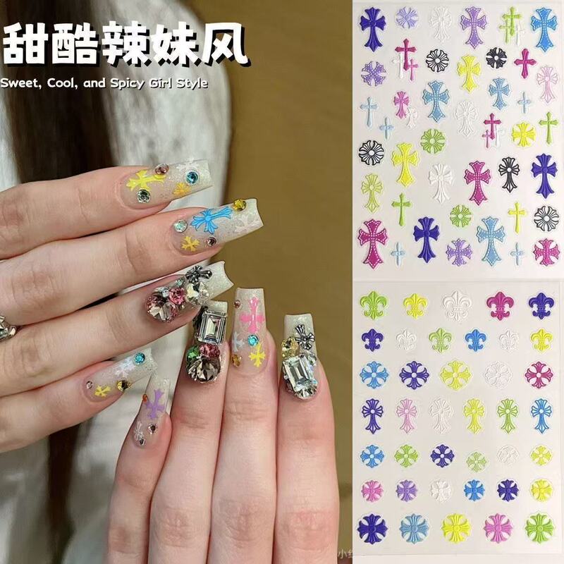 Trendy Popular Ins Simple Gold Foil Black and White Cross Japanese Style Nail Stickers Adhesive Waterproof Decoration Trendy Popular Ins Simple Gold Foil Black and White Cross Japanese Style Nail Stickers Adhesive Waterproof Decoration