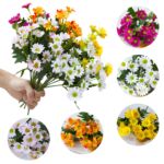 跨境热销高品质人造花油甘菊小雏菊家居装饰仿真花假花把束插花