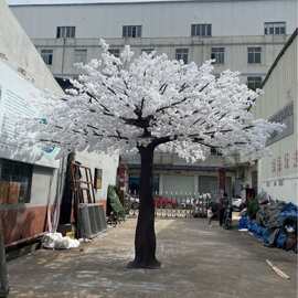 广州仿真桃花树樱花树婚庆室内装饰仿真白色桃花仿真花树来图制作