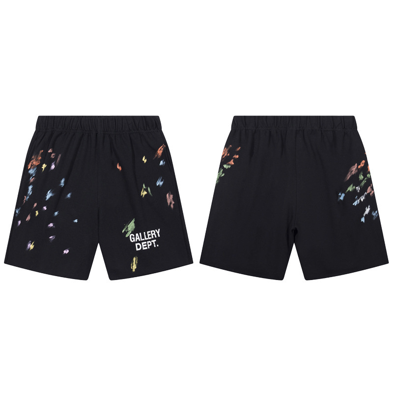 Gallery Dept. Sweat Shorts Splash Graffiti Black