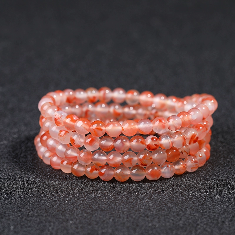 Натуральный браслет из бисера Baoshan Chuanliao Cherry Red Ice Floating Southern Red Agate для мужчин и женщин, цепочка для свитера с желе личи.