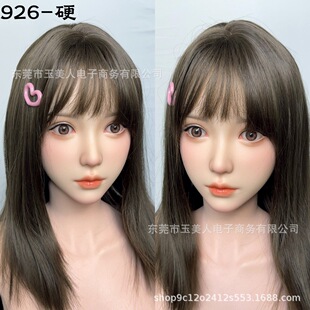 Factory direct high-quality silicone head carving delicious insertable solid doll silicone hair transplant face optional makeup