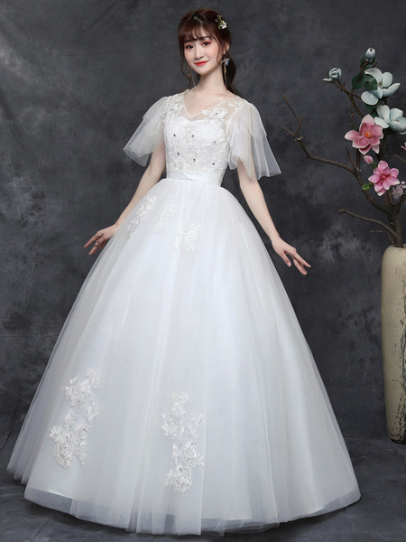 Plus size wedding dress for fat mm summer and autumn wedding dress…