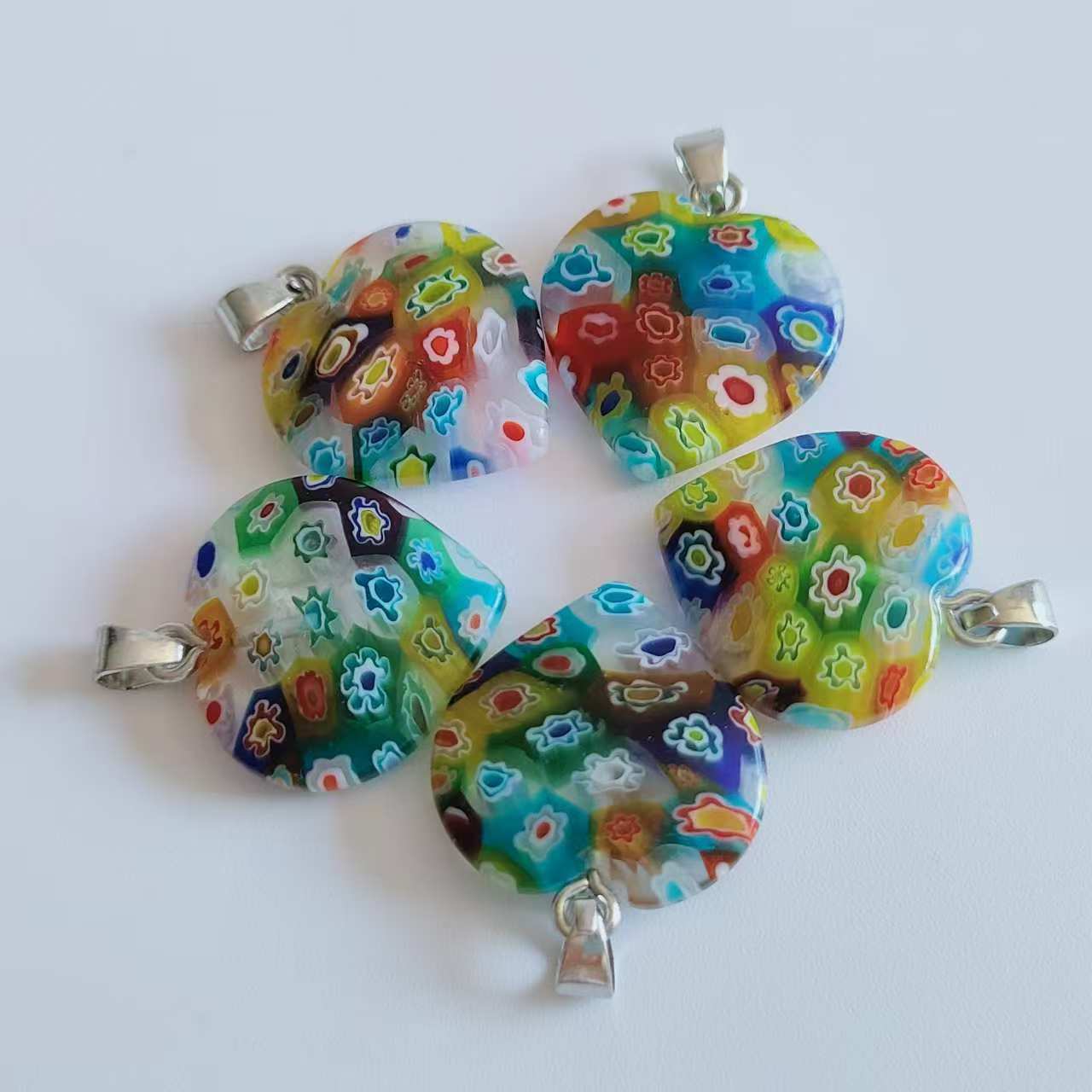 Cruz-frontera piedra natural amor colgante 20mm cristal Ágata en forma de corazón colgante melocotón corazón COLLAR COLGANTE accesorios de la joyería