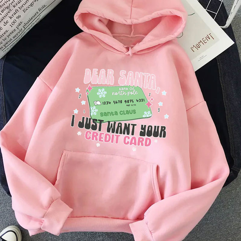 Merry Christmas Harajuku New Year Women Man Graphic Hoodies