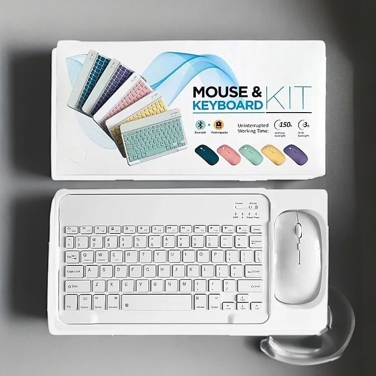 10inch Wireless Bluetooth Keyboard and Mouse Set Suitable for Ipad, Huawei, Xiaomi Mobile Phones, Tablets, and Laptops
