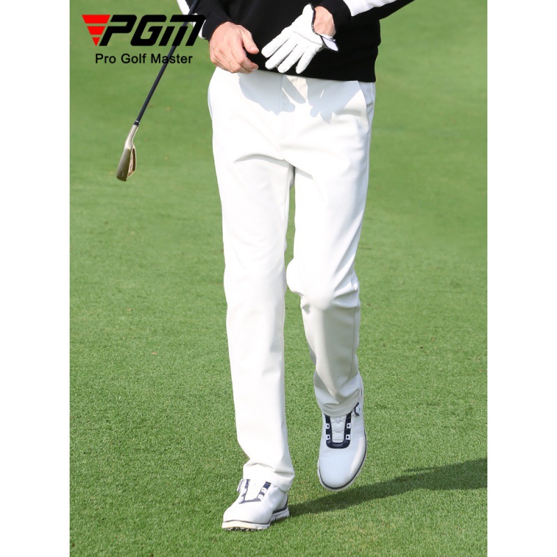 Quần golf nam PGM dài không thấm nước co giãn thắt lưng — KUZ114-màu trắng, KUZ114-Đen, KUZ114-màu xanh hải quân, KUZ114-màu xám