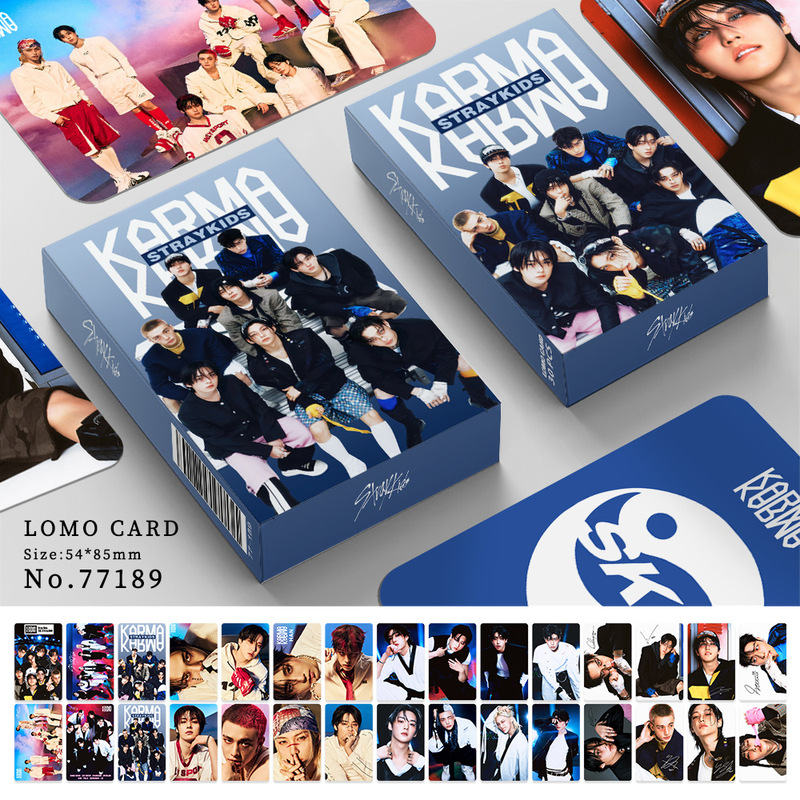 30张双面小卡STRAYKIDS新专辑KARMA明星照片卡双面LOMO卡批发自印|undefined