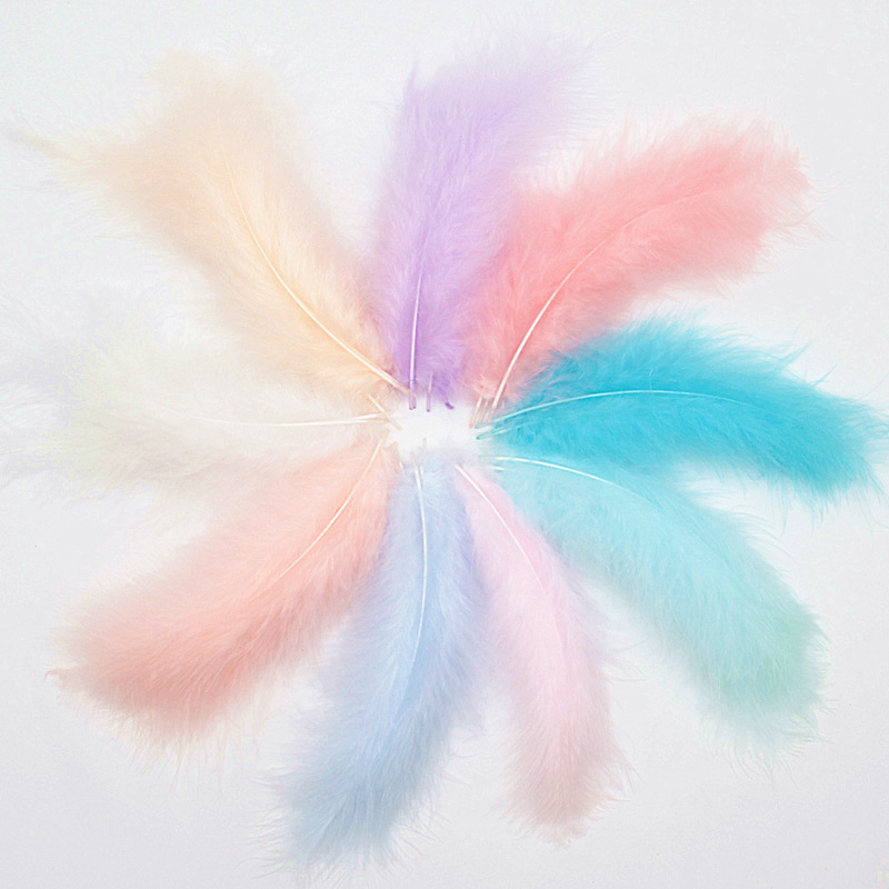 Cross-border wholesale turkey feather tip tail feathers colorful…