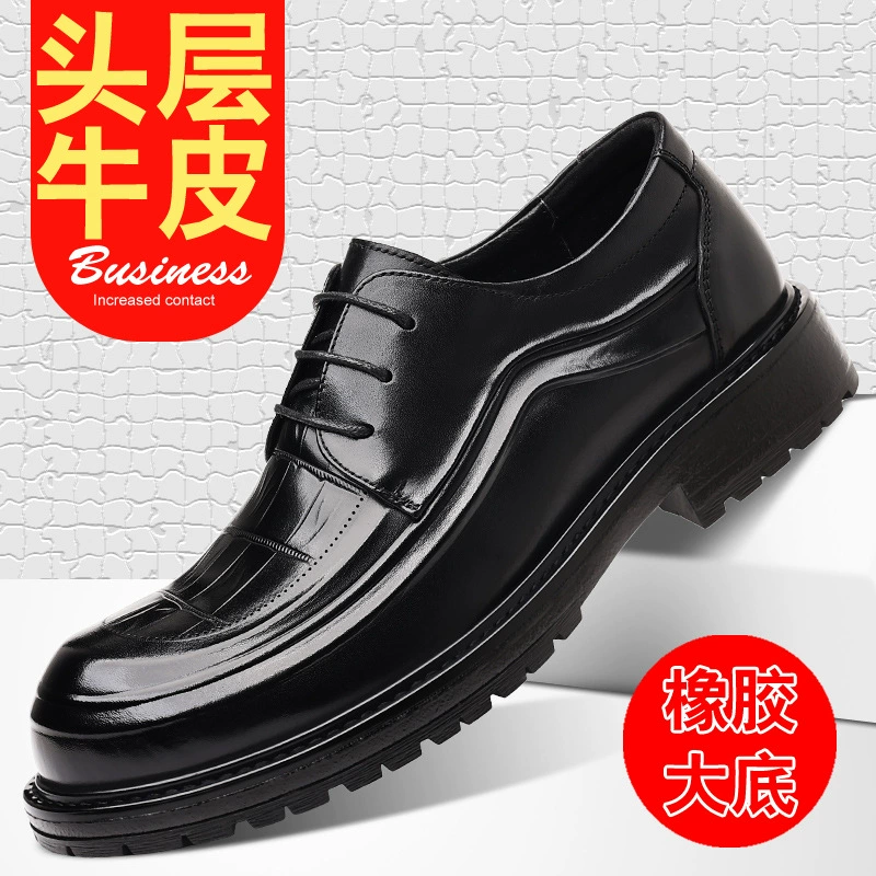 Мужская обувь, новые кожаные туфли, мужские деловые кожаные туфли из натуральной кожи, модные модные туфли на толстой подошве на шнуровке, удобные свадебные туфли, лоферы на шнуровке