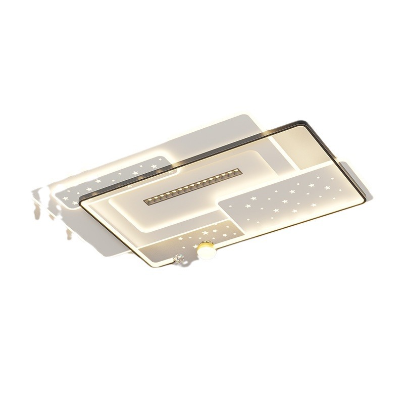 Lámpara de techo de sala de estar de lujo, protección ocular de espectro completo, lámpara colgante de dormitorio principal, ambiente moderno, simple, ultrafino, ahorro de energía