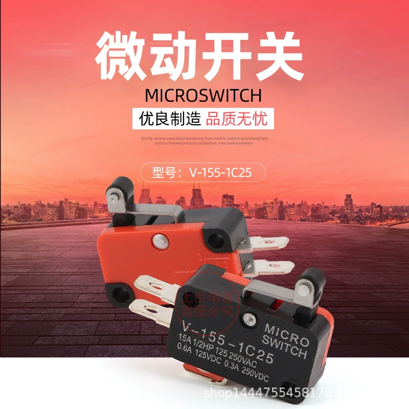 Микропереключатель V-155-1C25 переключатель хода концевой переключатель самосбросный OV-155-1C25