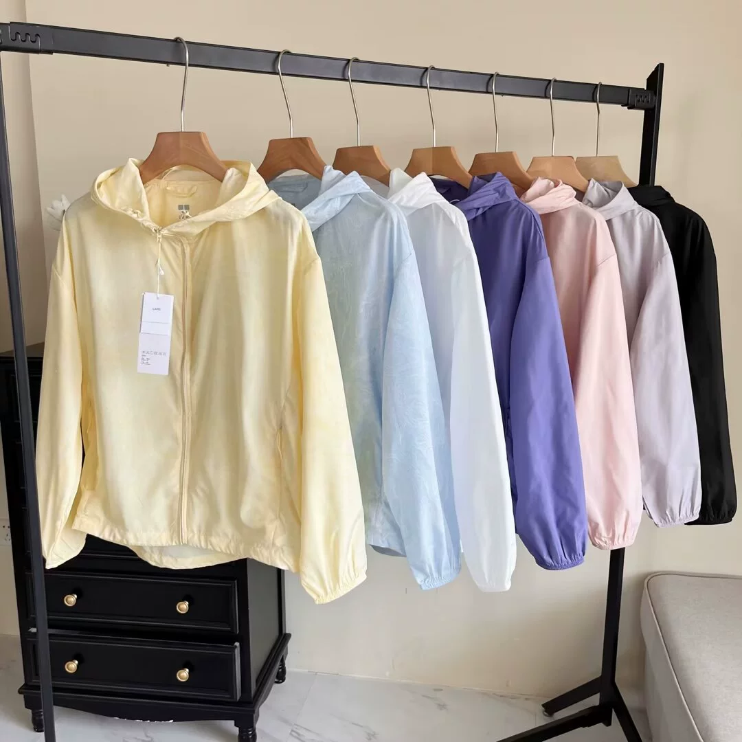 Примерочная 2024 летняя портативная УФ-защита с капюшоном куртка с талией солнцезащитный крем женский S467410/465466