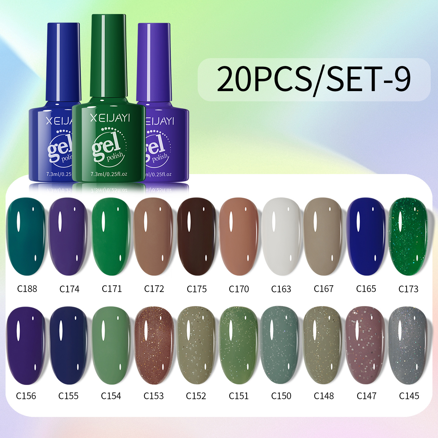 20 colors suit 7.3 Summer popular 20 Colors Nail Polish glue 2024 New phototherapy glue popular white manicure