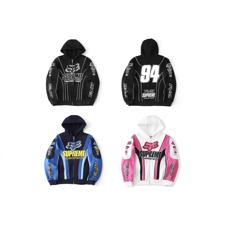 High-Quality Foreign Trade Products for Cross-Border E-Commerce Live Streaming: Supx Fox New Pattern Zip-Up Hooded Sweatshirt Jacket High-Quality Foreign Trade Products for Cross-Border E-Commerce Live Streaming: Supx Fox New Pattern Zip-Up Hooded Sweatshirt Jacket