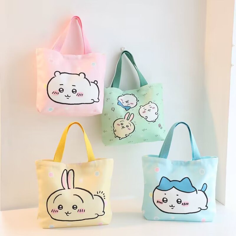 Cartoon giicawa canvas portable lunch bag lunch box bag student lunch bag storage bag hand bag