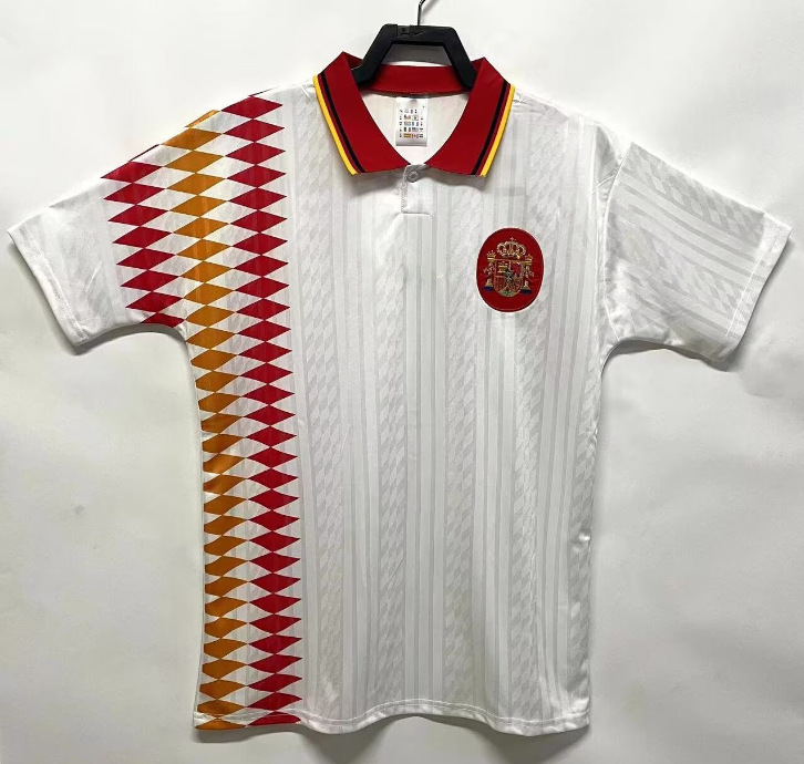 Camiseta de fútbol retro clásica versión nostálgica Brasil España México Alemania Serie transfronteriza Camiseta de una pieza