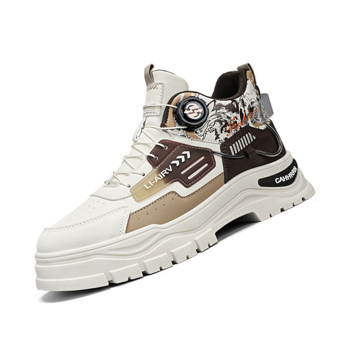 Men's Autumn/Winter Trendy Youth Casual Sports Board Shoes for Men - White Work Martin Boots