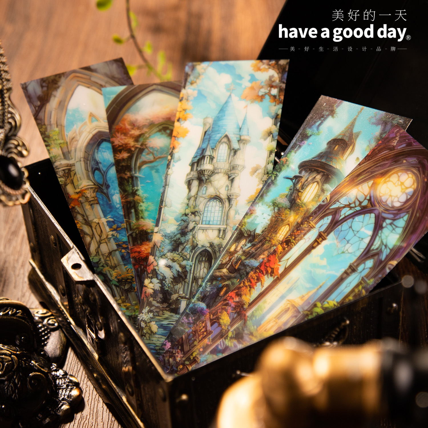 Un buen día creativo marcadores de PVC libro de sueños ventana de la mente tarjeta de lectura retro diy tag