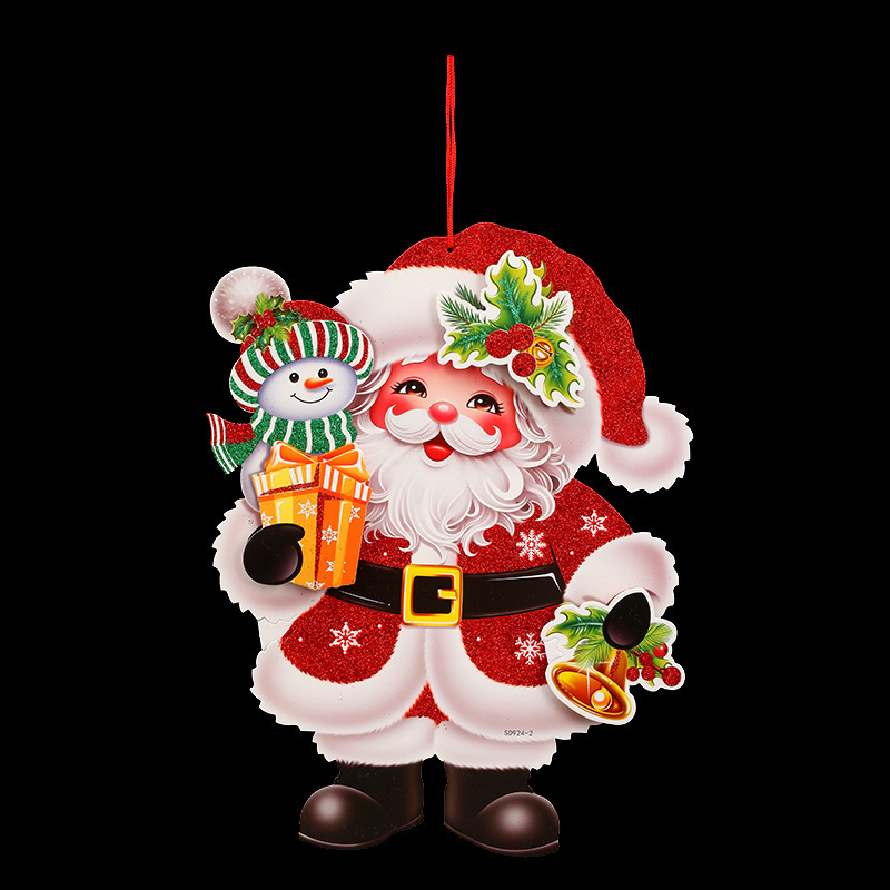 クリスマスの雰囲気のある紙製のステッカーで、家やお店やパーティーを飾るクリスマスアクセサリー、工芸品の卸売|undefined