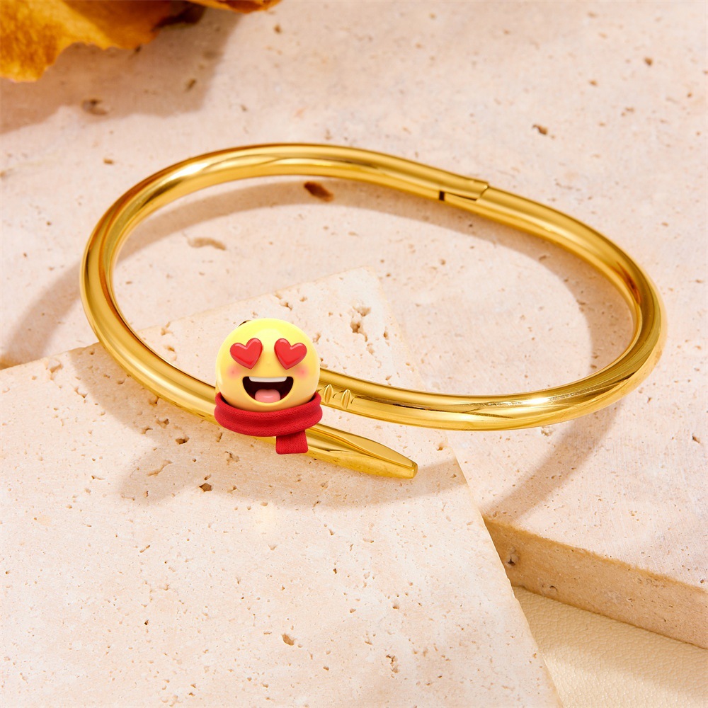 Golden glossy bracelet