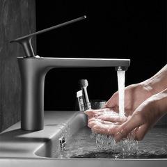 衛生間台下盆防濺水龍頭北歐輕奢台上洗手盆全銅冷熱水龍頭浴室櫃