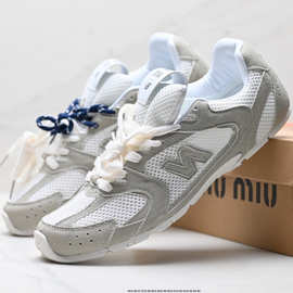 莆田鞋纯原nb530x MIUmiu德训鞋情侣透气老爹鞋系带阿甘鞋麂皮