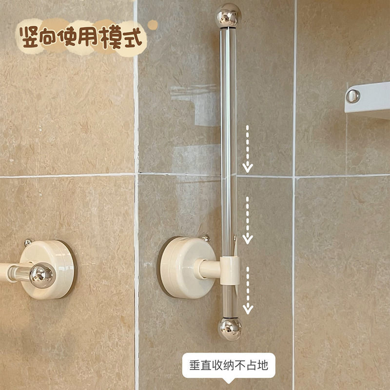 吸盘厨房纸巾架免打孔橱柜用纸挂架保鲜膜收纳懒人抹布挂杆卷纸架|undefined