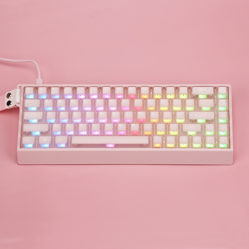 Pink Original Height Ball Cap Translucent 60 64 68 84 87 98 Customized Mechanical Keyboard Keycap