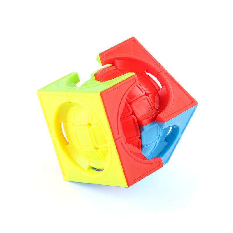 Cubo de transformación de tres niveles de forma alienígena King Kong torsión bola de dedo de cubo de juguete de regla de rube pequeño conjunto de cubo de rube