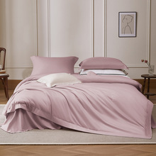 简约高级感纯色60天丝棉磨毛四件套素色纯棉被套床单裸睡床上用品