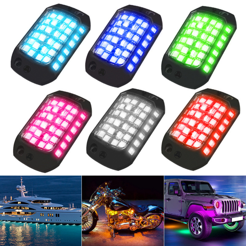 Cross-border off-road vehicle 3D lens single-color chassis light 36 LED beads 5050 motorcycle 12V lens car chassis light