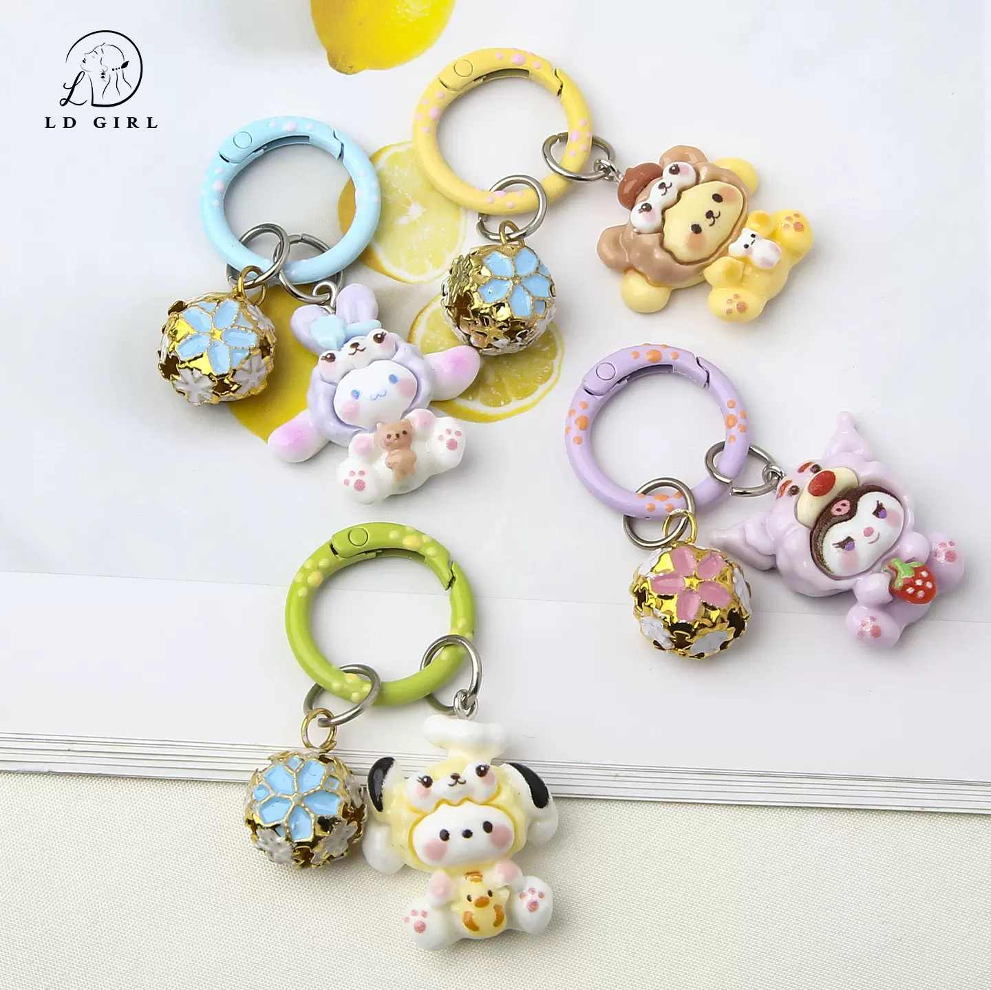 铃铛新款三丽欧卡通钥匙扣学生书包可爱挂件少女配饰饰品闺蜜礼物