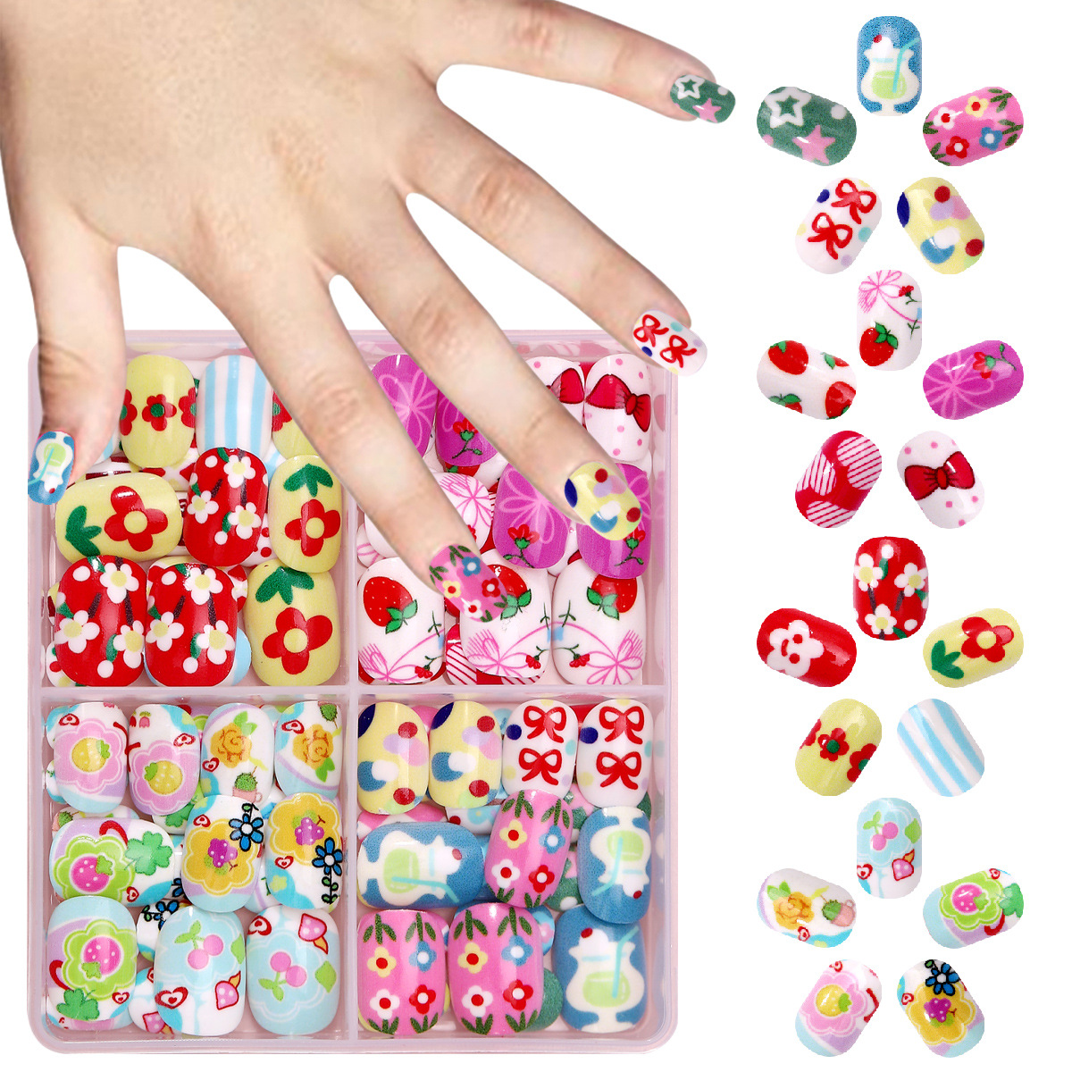 Set de manicura para niños ZHJP-393 (incluye 3 pegamentos de gelatina gratis + pequeñas limas).