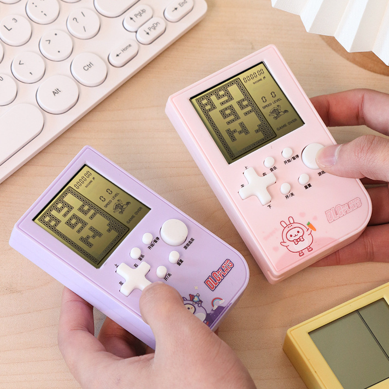 New Handheld Game Console, Nostalgic Classic Children's Tetris Toy Game Console, Large Screen
